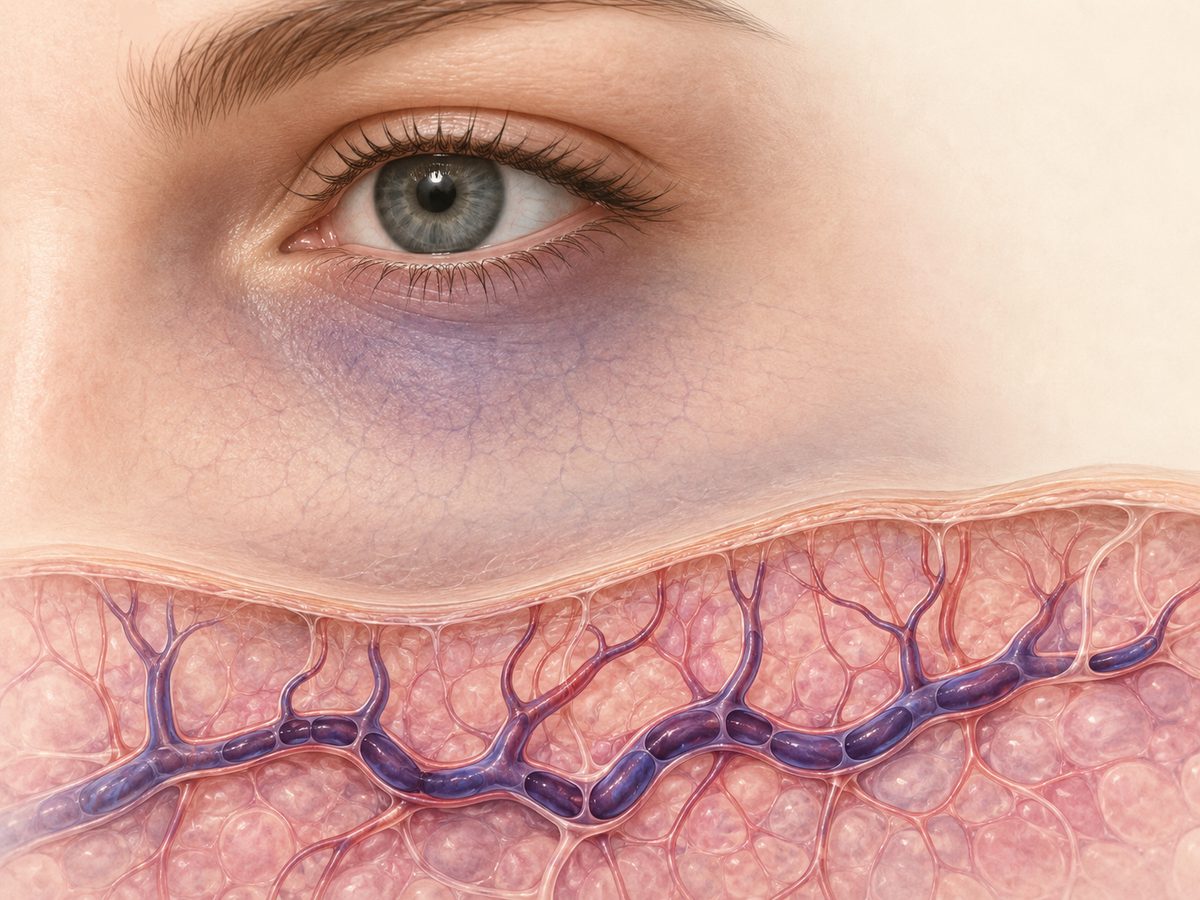 Capillari e microcircolazione sotto la pelle del contorno occhi